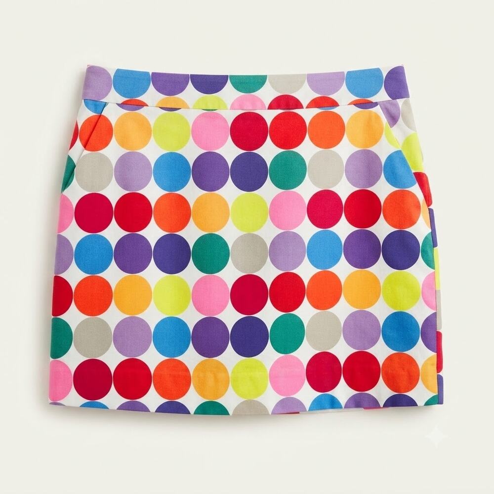 Loudmouth Women's 8 Preppy Resortwear Retro Polka Dot Golf Skort Built-In Shorts
